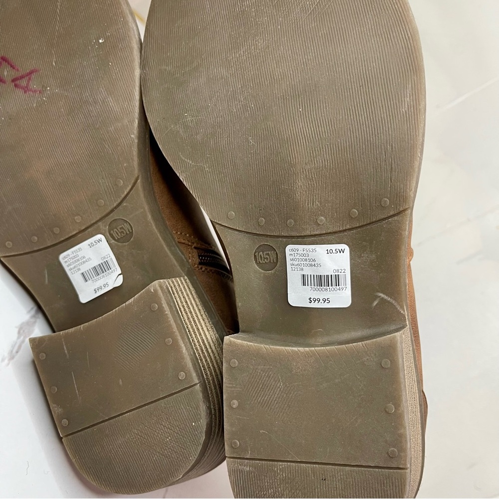 Lane Bryant Brown DreamCloudRugged Side-Buckle Ankle Bootie Sz 10.5 Wide Width - Picture 7 of 9
